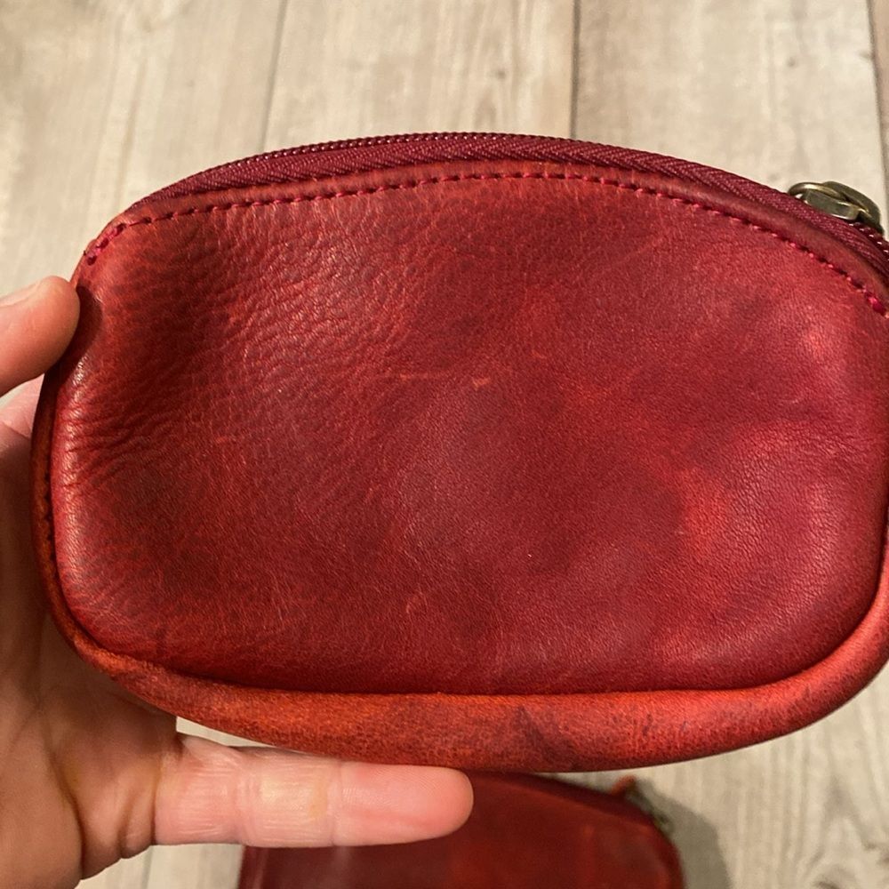 Two Duluth Trading Red Leather Wristlets Like New - Picture 8 of 8